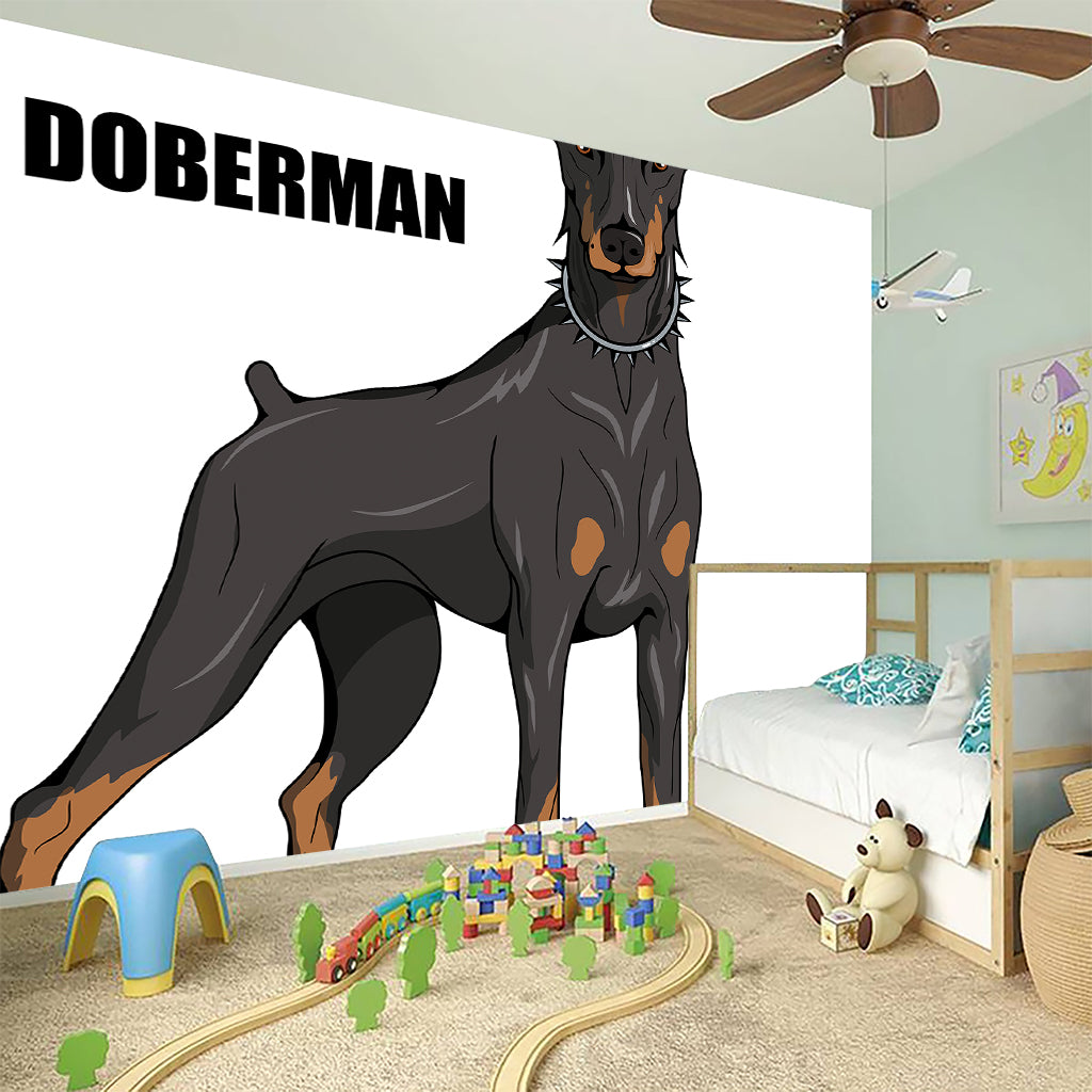 Doberman Pinscher Print Wall Sticker