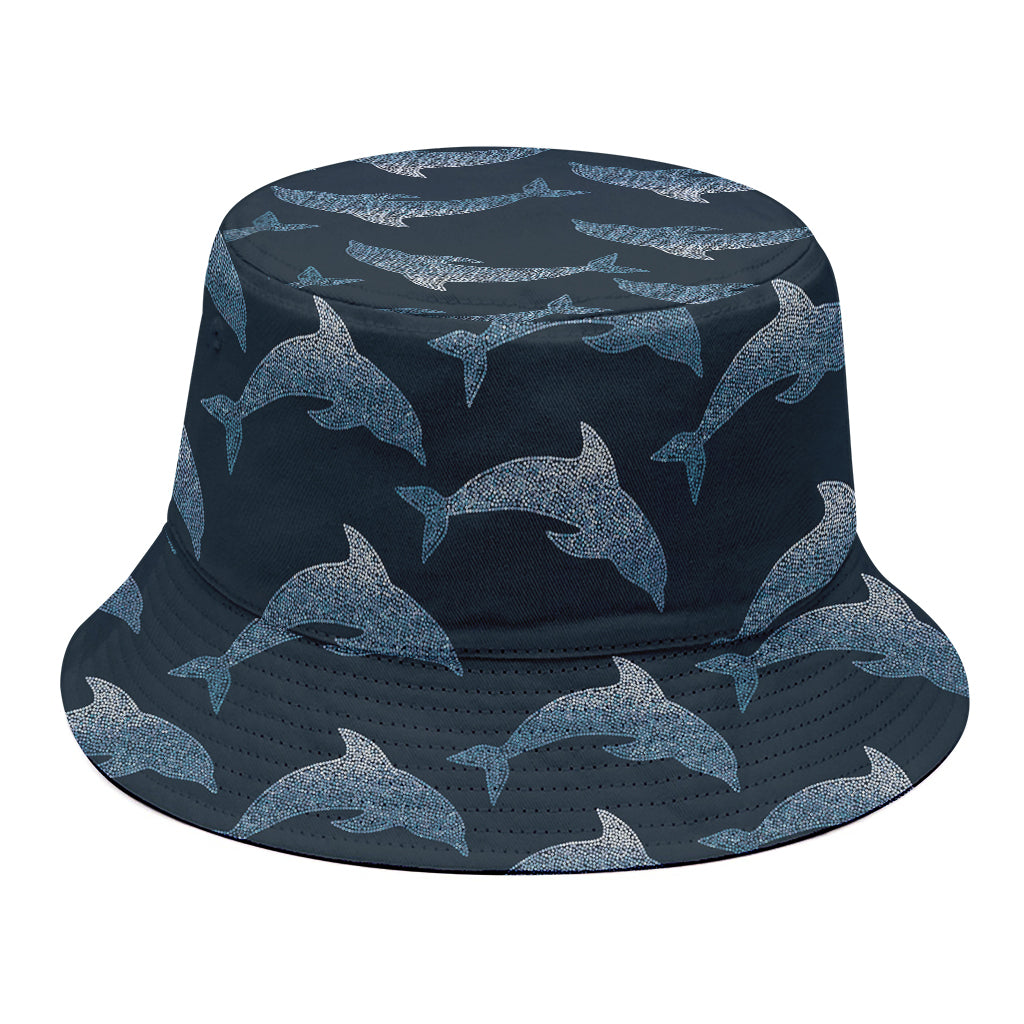 Dolphin Dot Pattern Print Bucket Hat