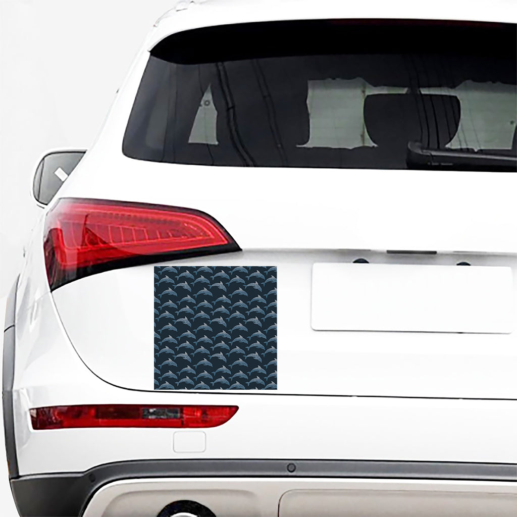 Dolphin Dot Pattern Print Car Sticker