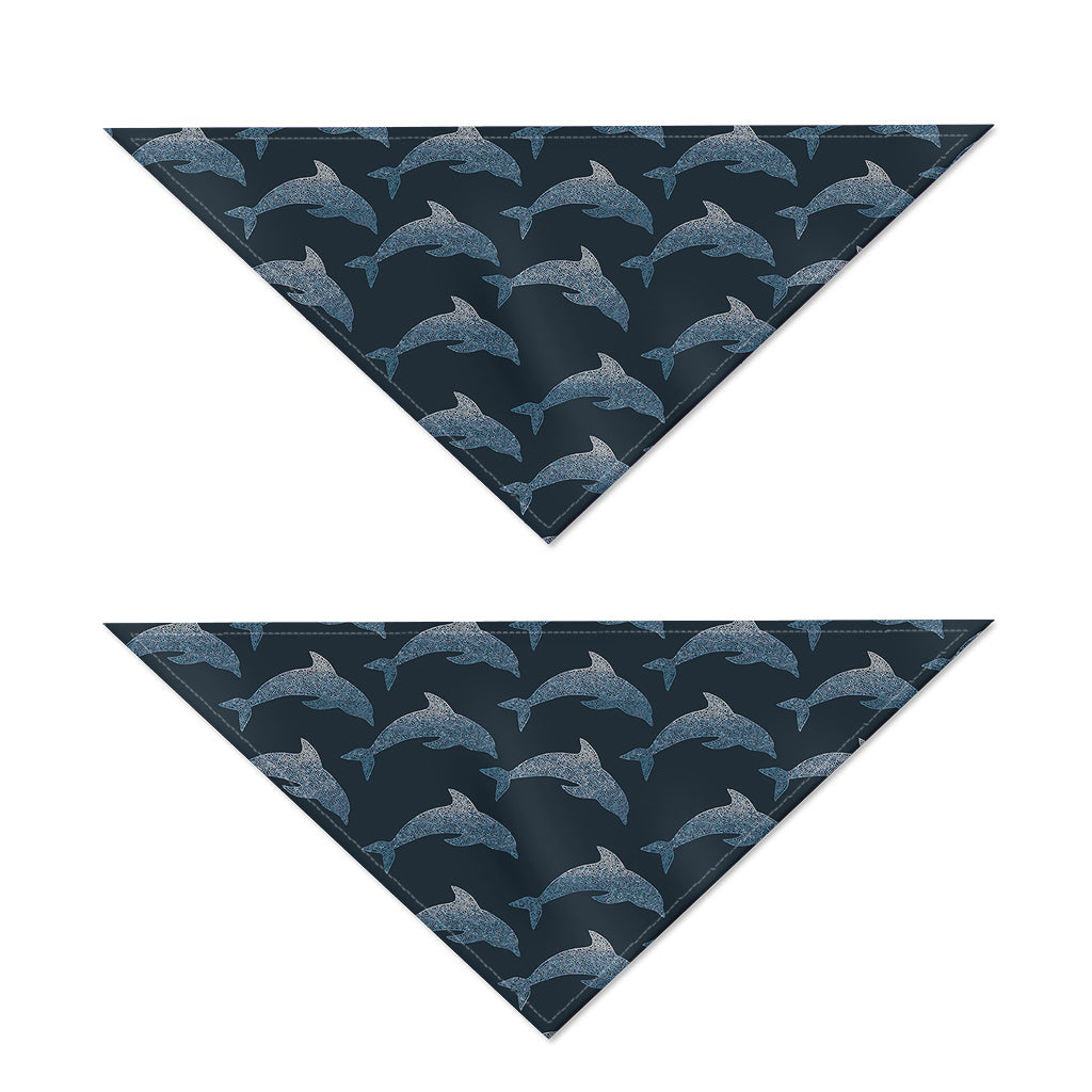 Dolphin Dot Pattern Print Dog Bandana