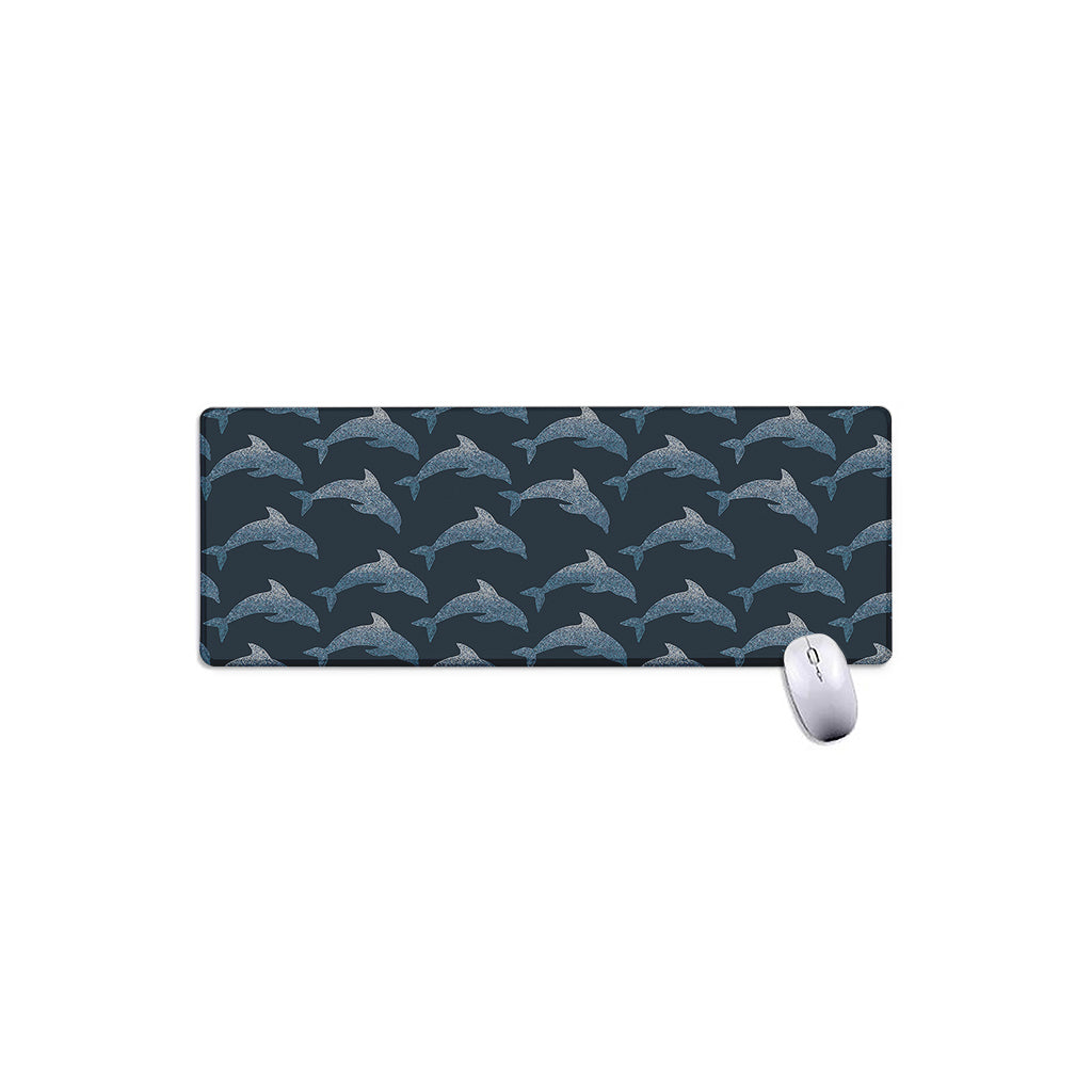 Dolphin Dot Pattern Print Extended Mouse Pad