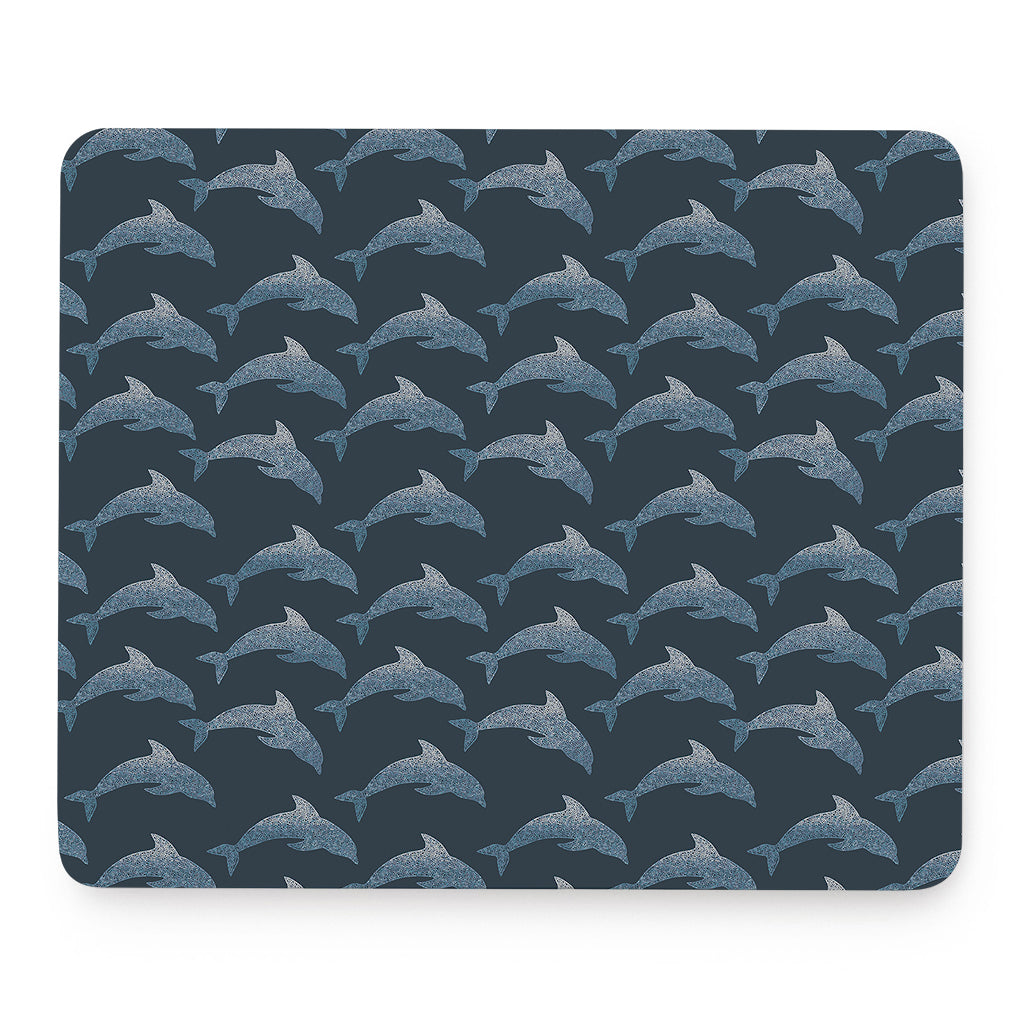 Dolphin Dot Pattern Print Mouse Pad