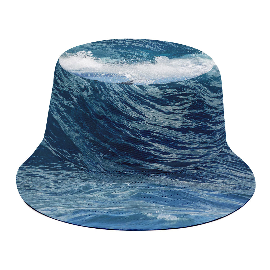 Dolphins Jumping Over Waves Print Bucket Hat