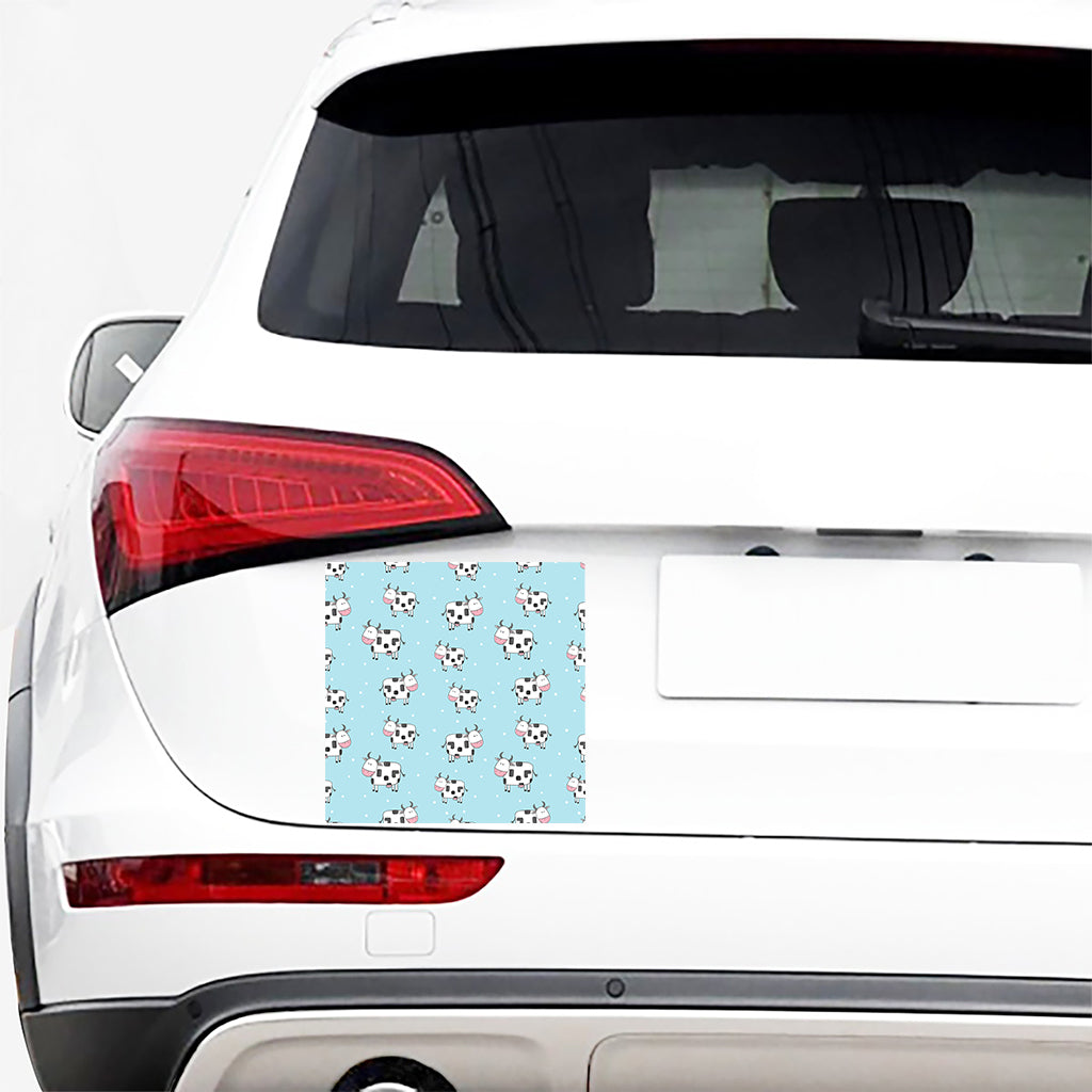 Doodle Cow Pattern Print Car Sticker