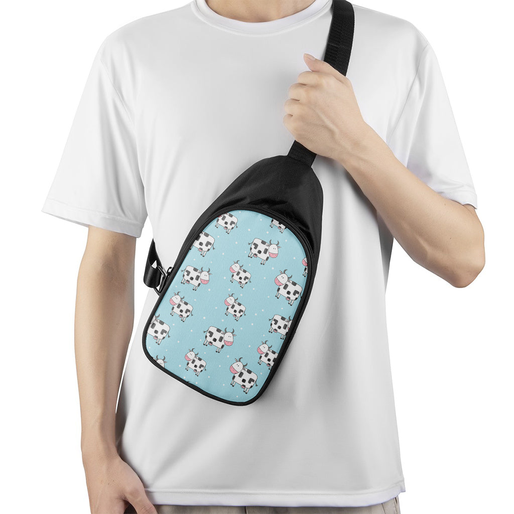 Doodle Cow Pattern Print Chest Bag