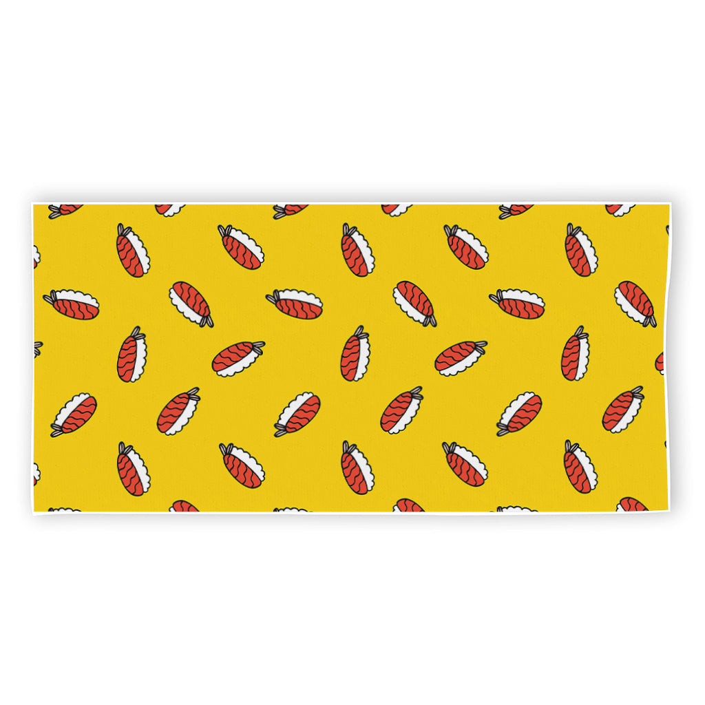 Doodle Japanese Sushi Pattern Print Beach Towel