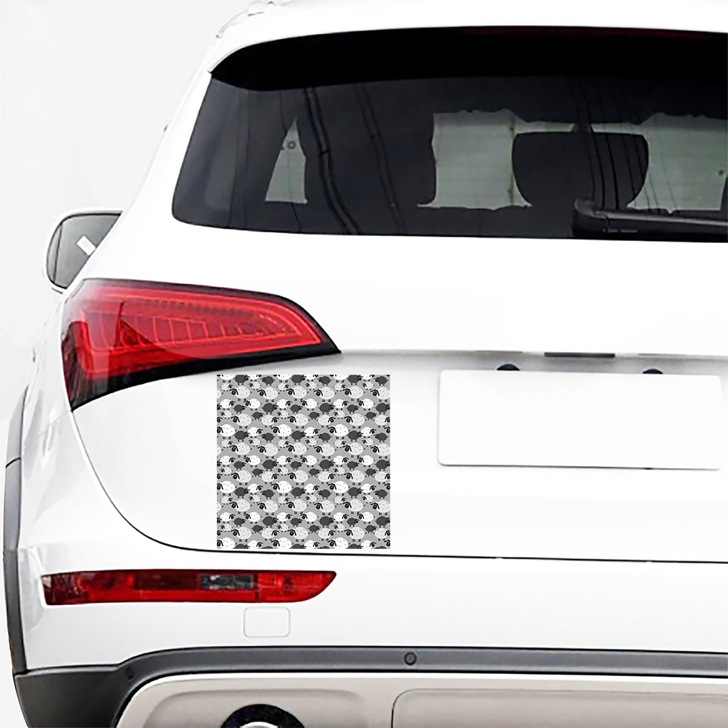 Doodle Sheep Pattern Print Car Sticker