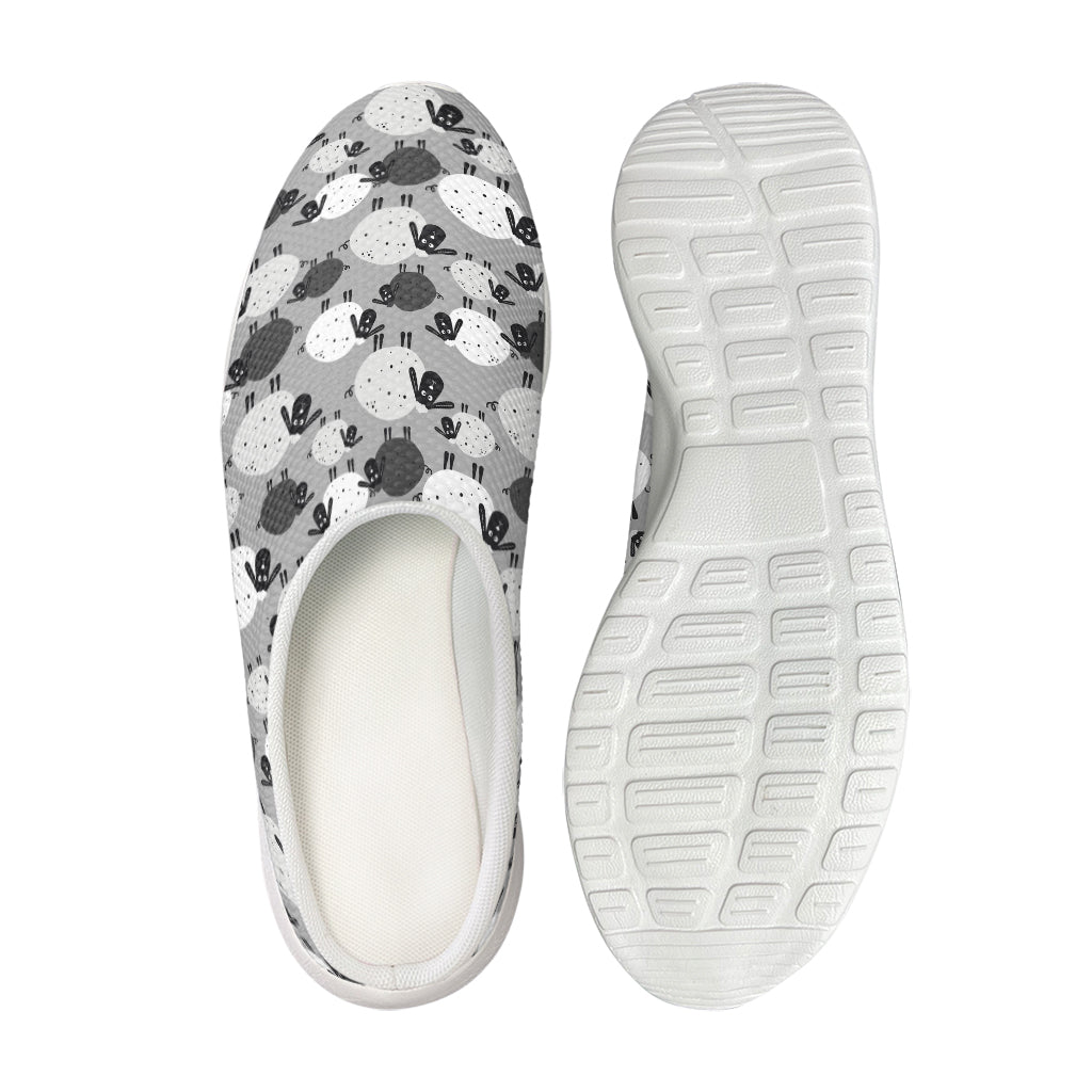 Doodle Sheep Pattern Print Mesh Casual Shoes