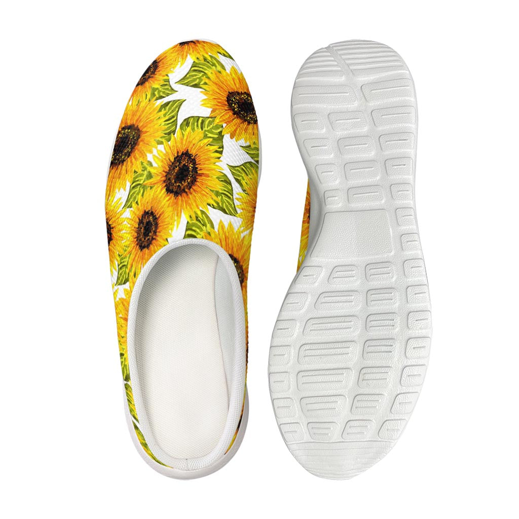 Doodle Sunflower Pattern Print Mesh Casual Shoes