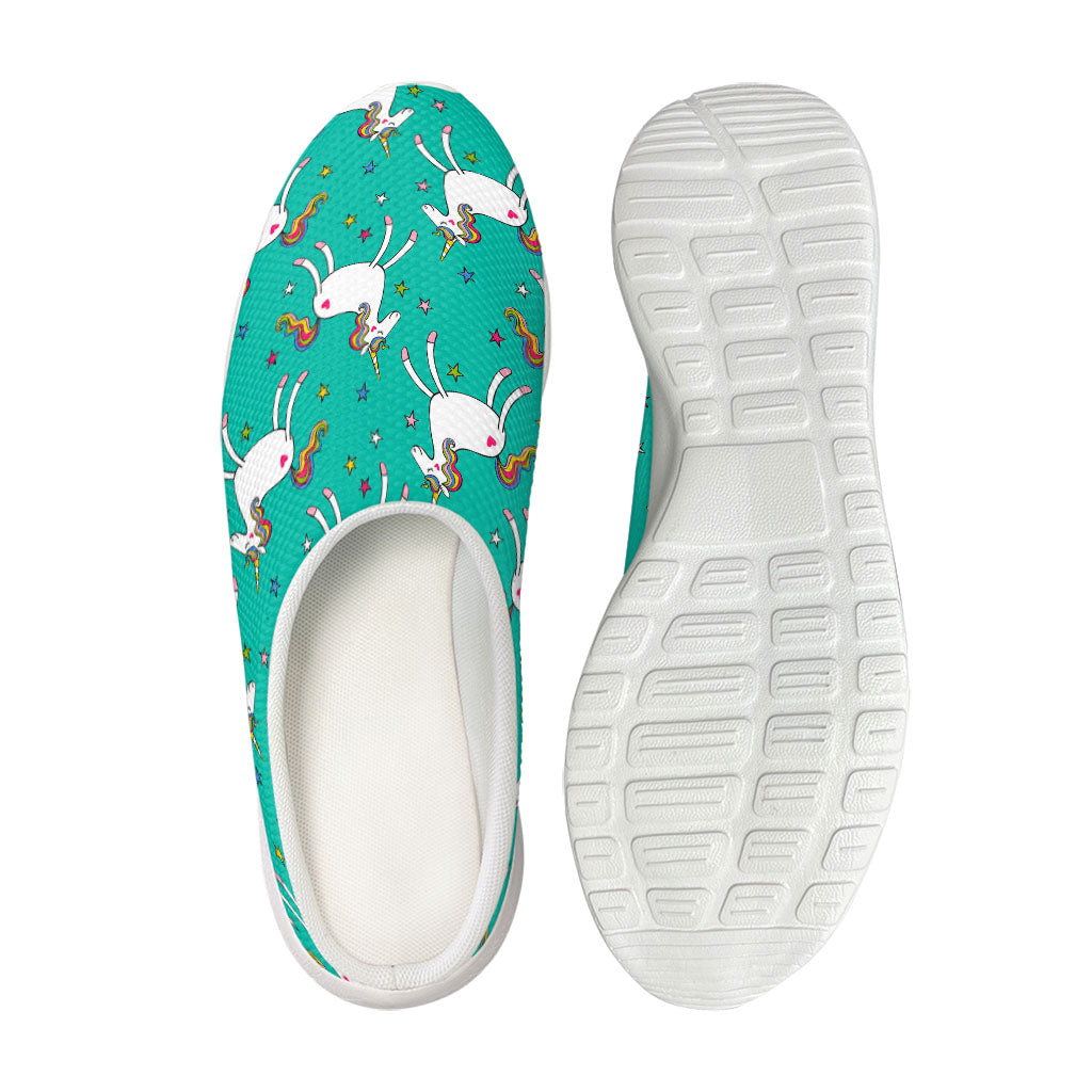 Doodle Unicorn Pattern Print Mesh Casual Shoes