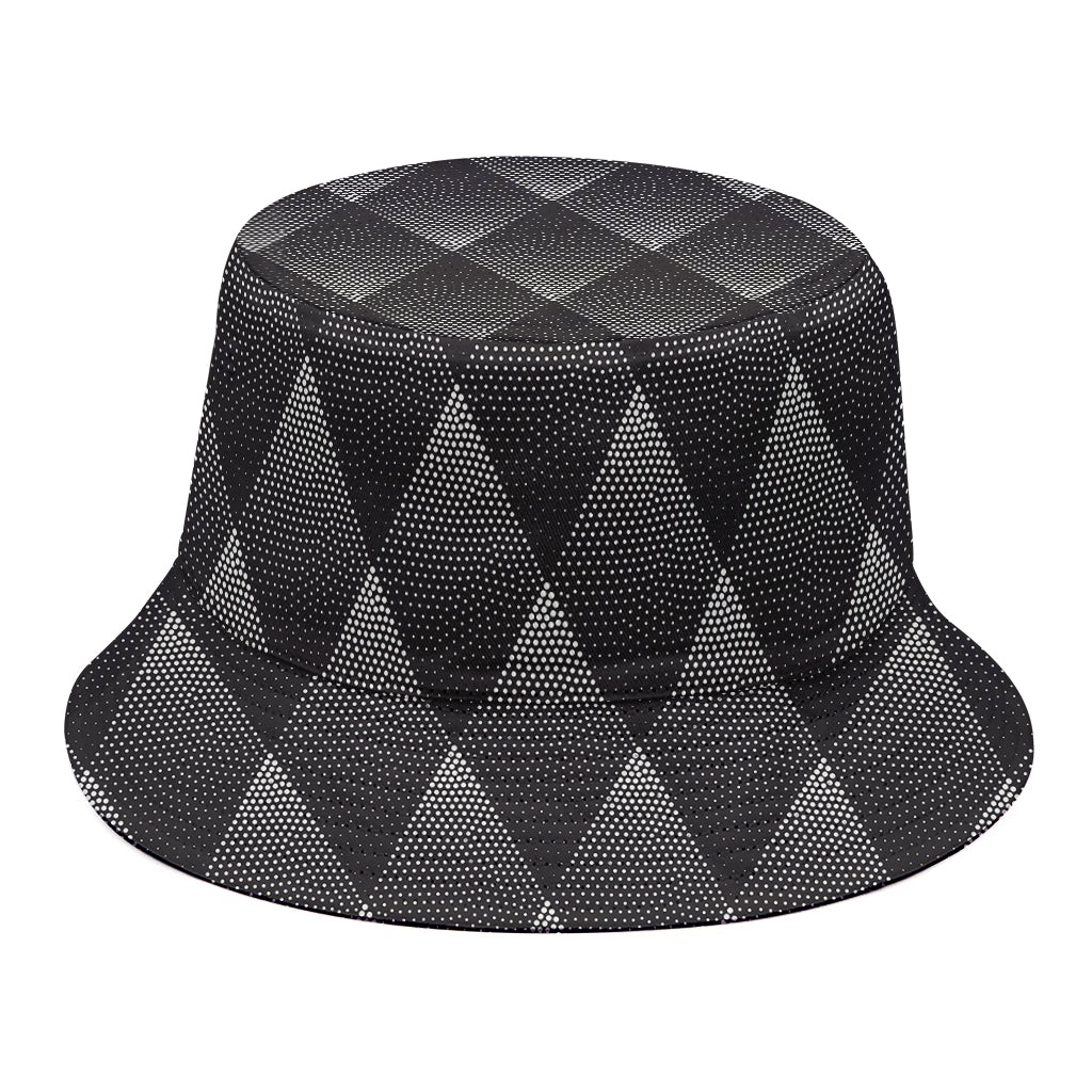 Dot Geometric Triangle Pattern Print Bucket Hat