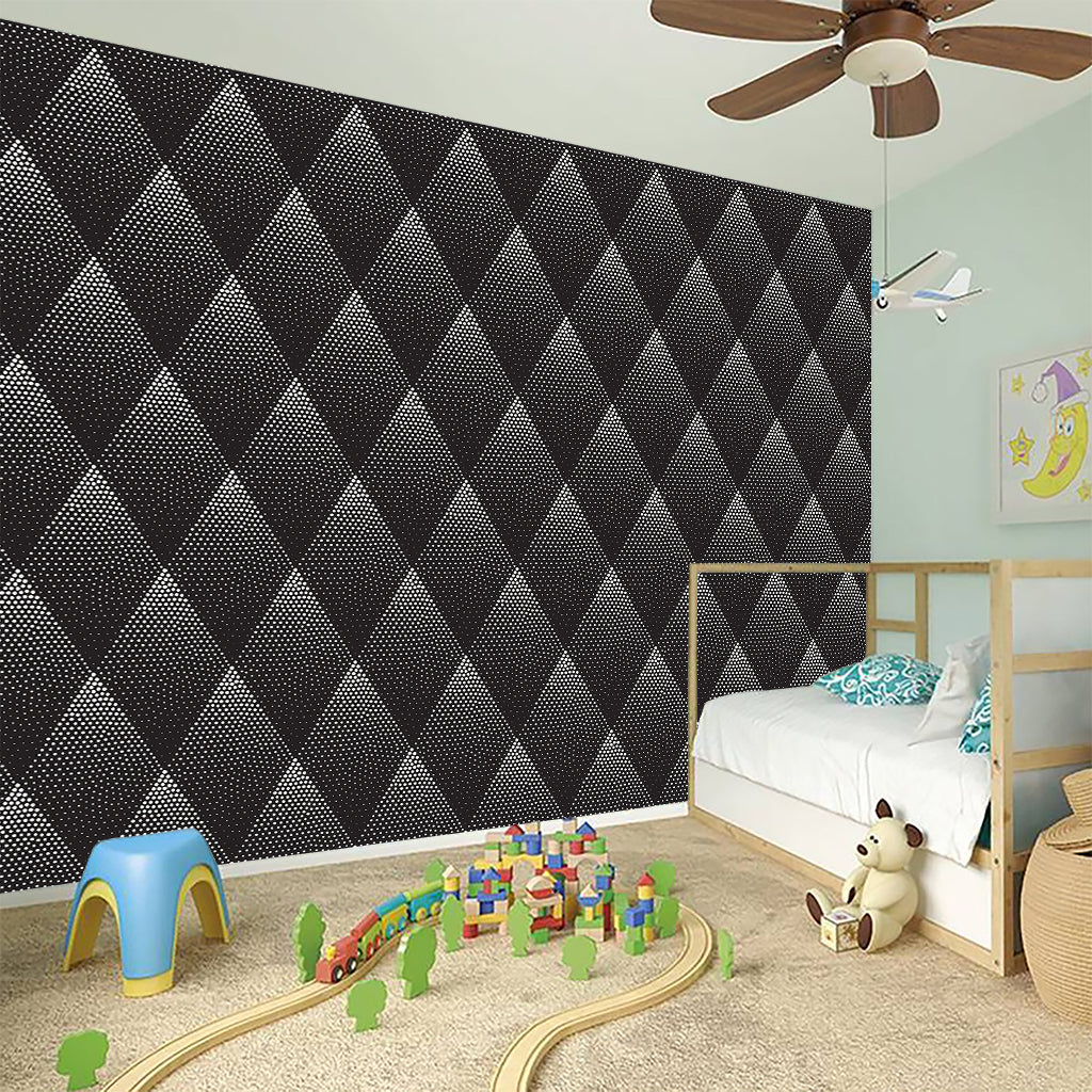 Dot Geometric Triangle Pattern Print Wall Sticker