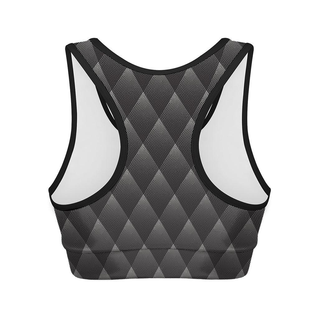 Dot Geometric Triangle Pattern Print Women's Sports Bra