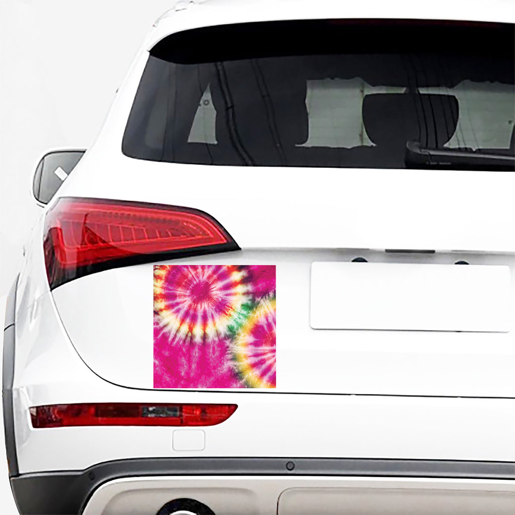 Double Tie Dye Print Car Sticker