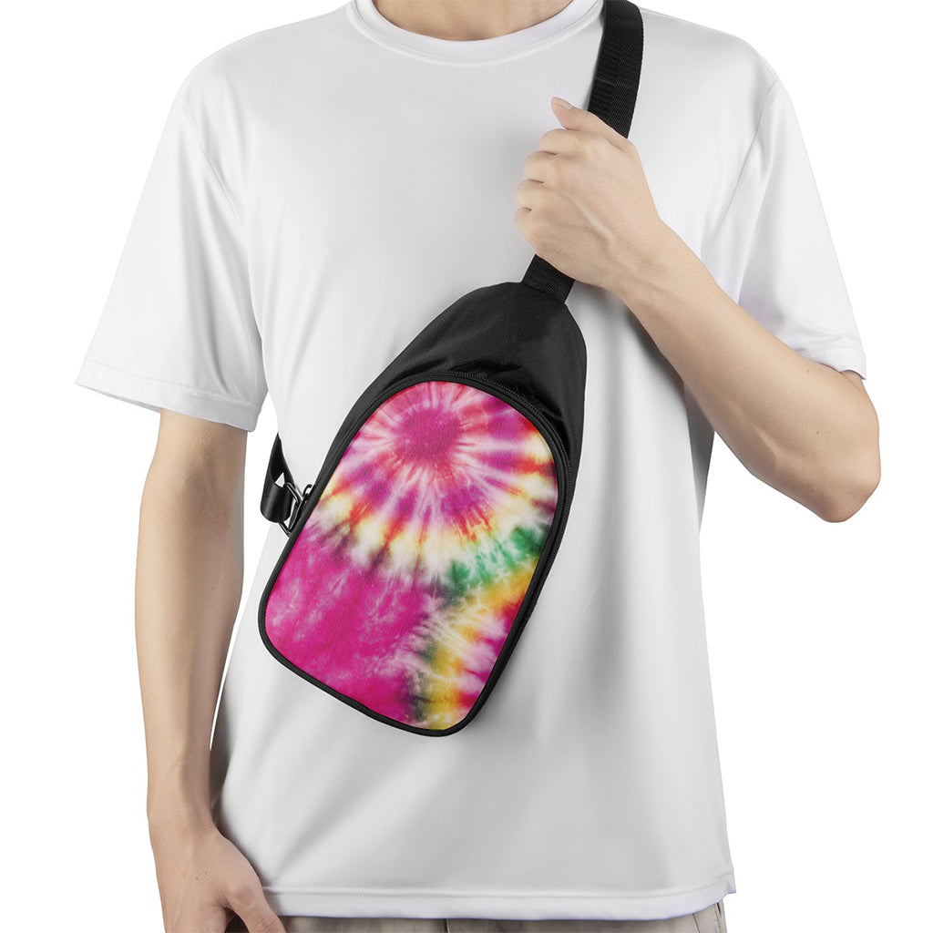 Double Tie Dye Print Chest Bag