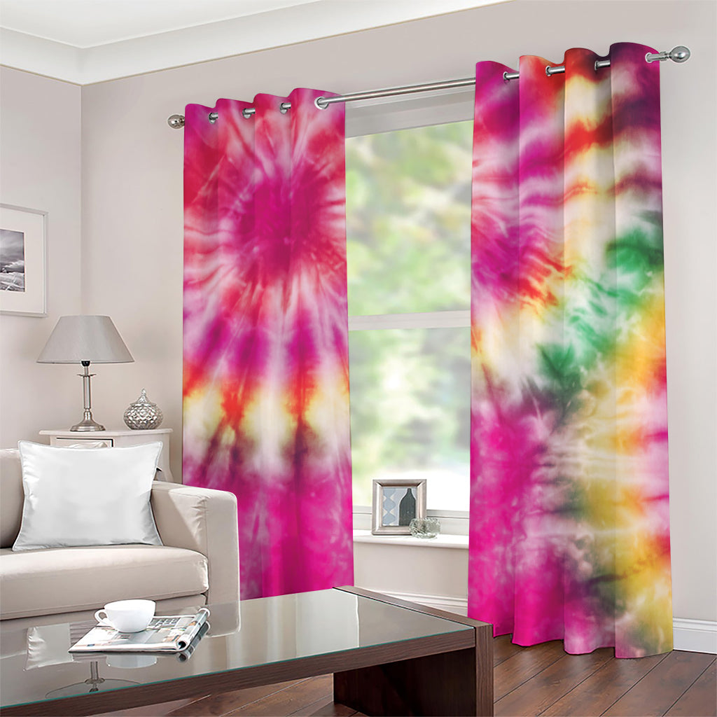 Double Tie Dye Print Grommet Curtains