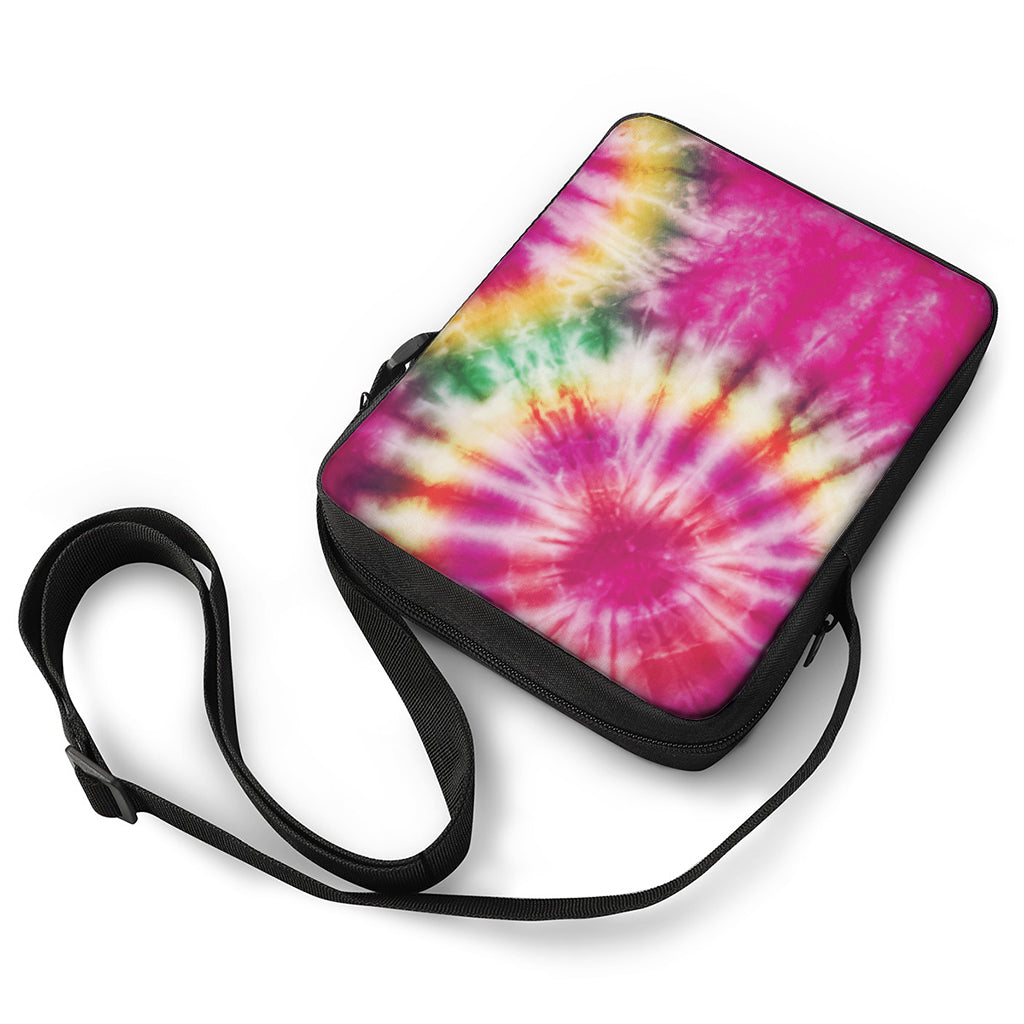 Double Tie Dye Print Rectangular Crossbody Bag