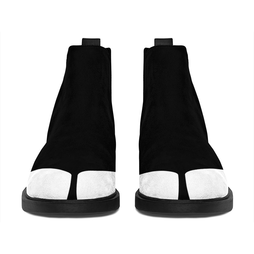 Dracula Fang Print Flat Ankle Boots