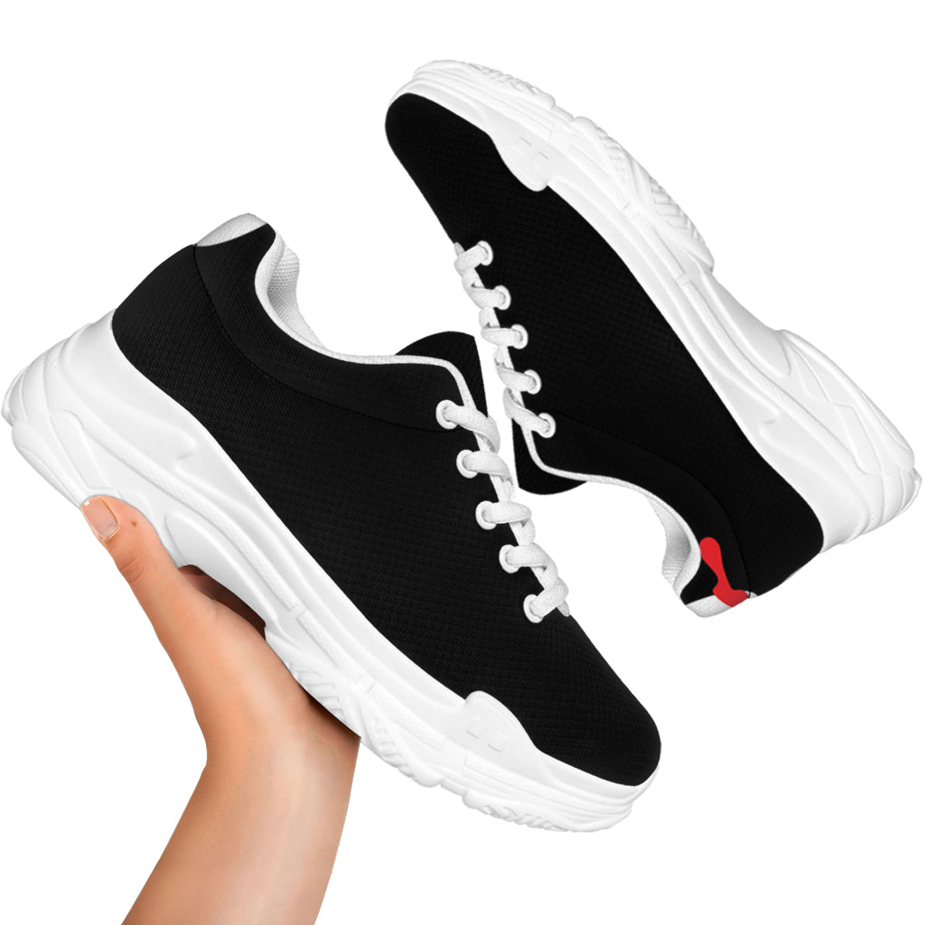 Dracula Fang Print White Chunky Shoes