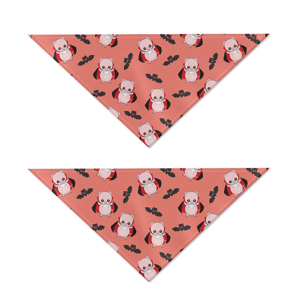 Dracula Pig Pattern Print Dog Bandana