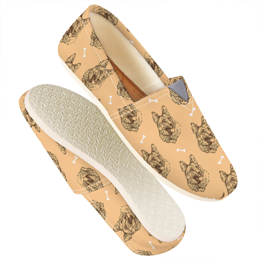 Drawing German Shepherd Pattern Print Casual Shoes