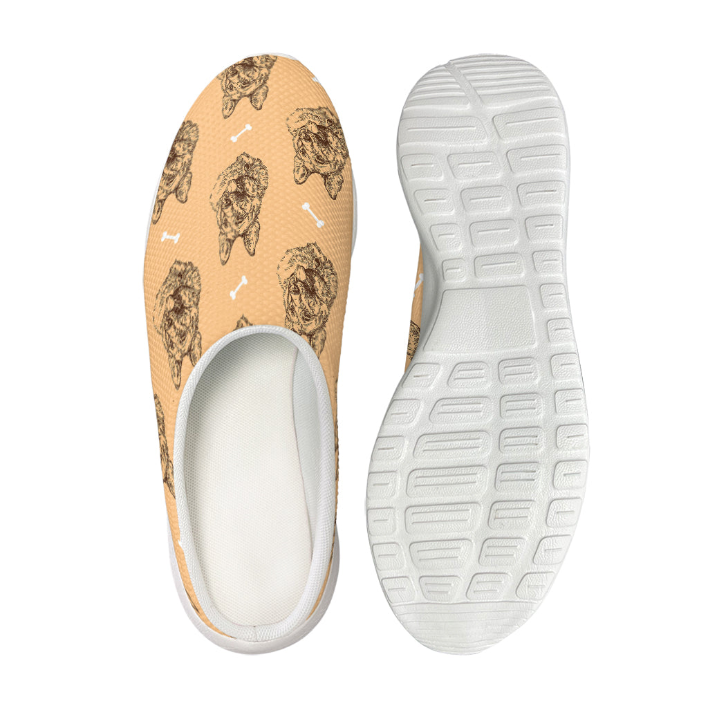 Drawing German Shepherd Pattern Print Mesh Casual Shoes