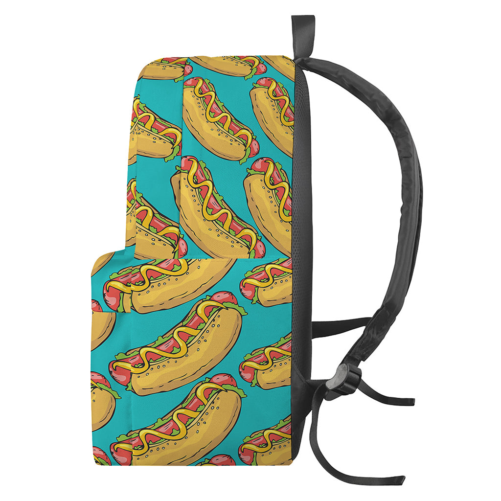 Drawing Hot Dog Pattern Print Backpack