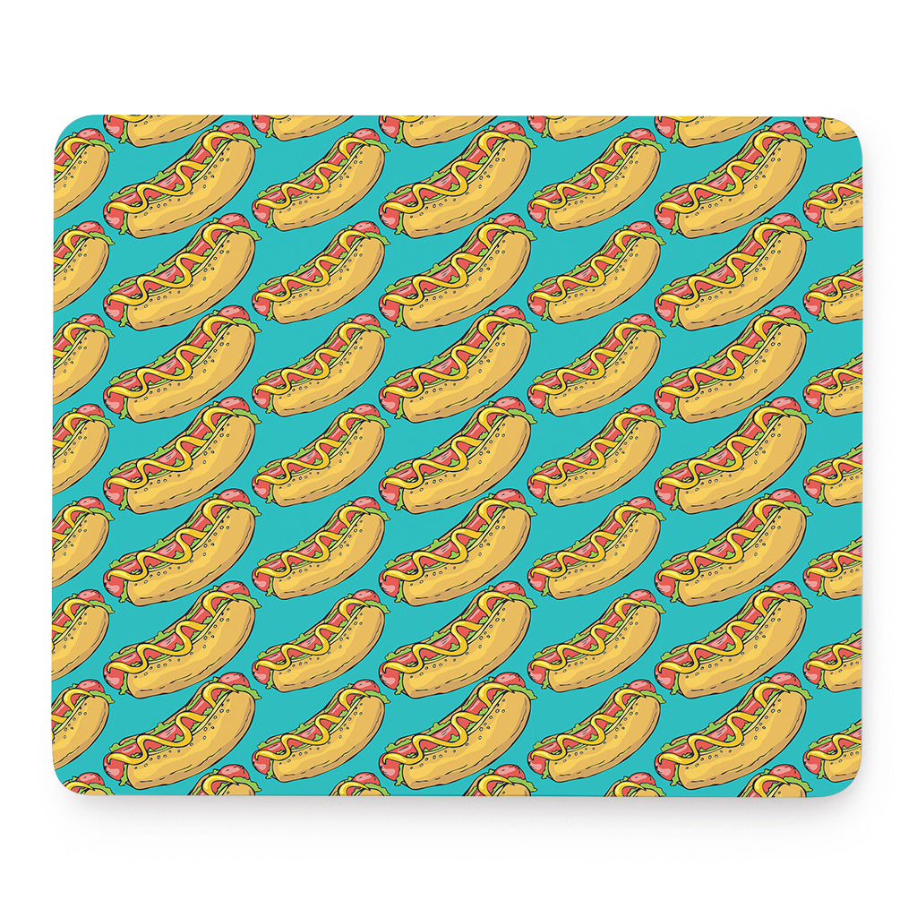 Drawing Hot Dog Pattern Print Mouse Pad
