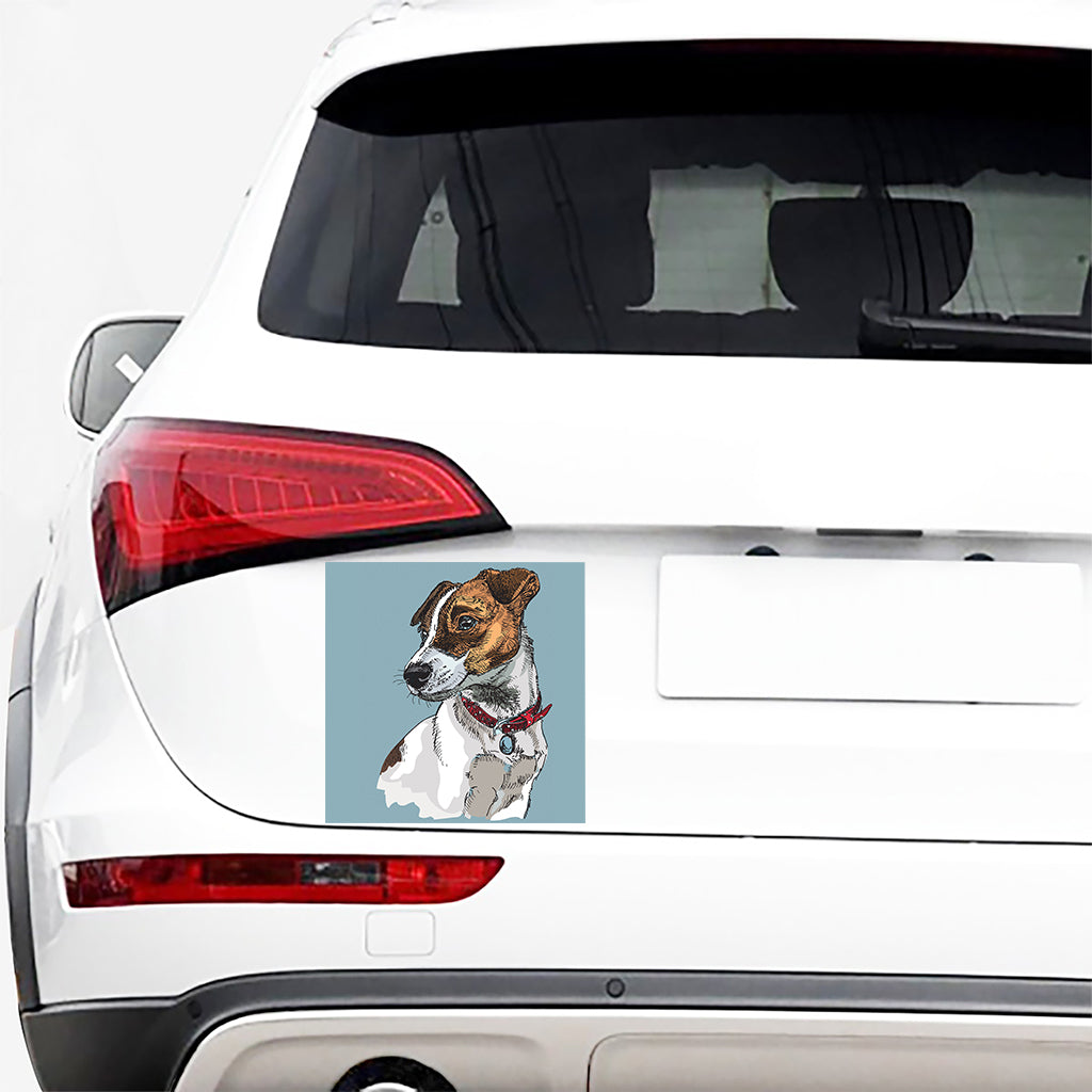 Drawing Jack Russell Terrier Print Car Sticker