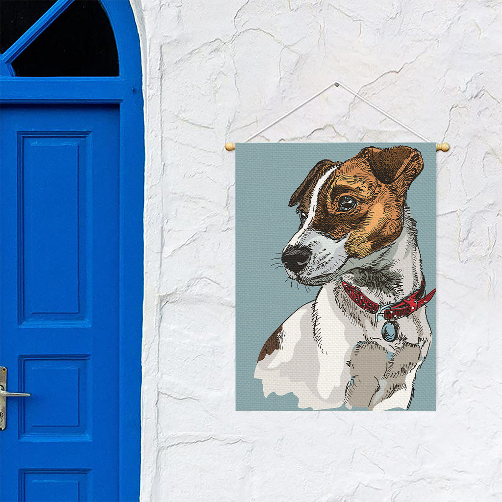 Drawing Jack Russell Terrier Print Garden Flag