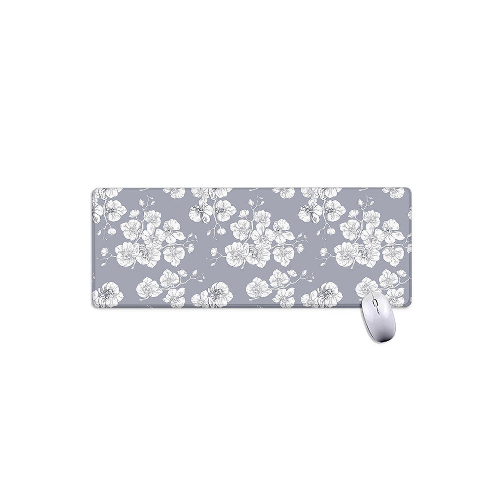 Drawing Orchid Pattern Print Extended Mouse Pad