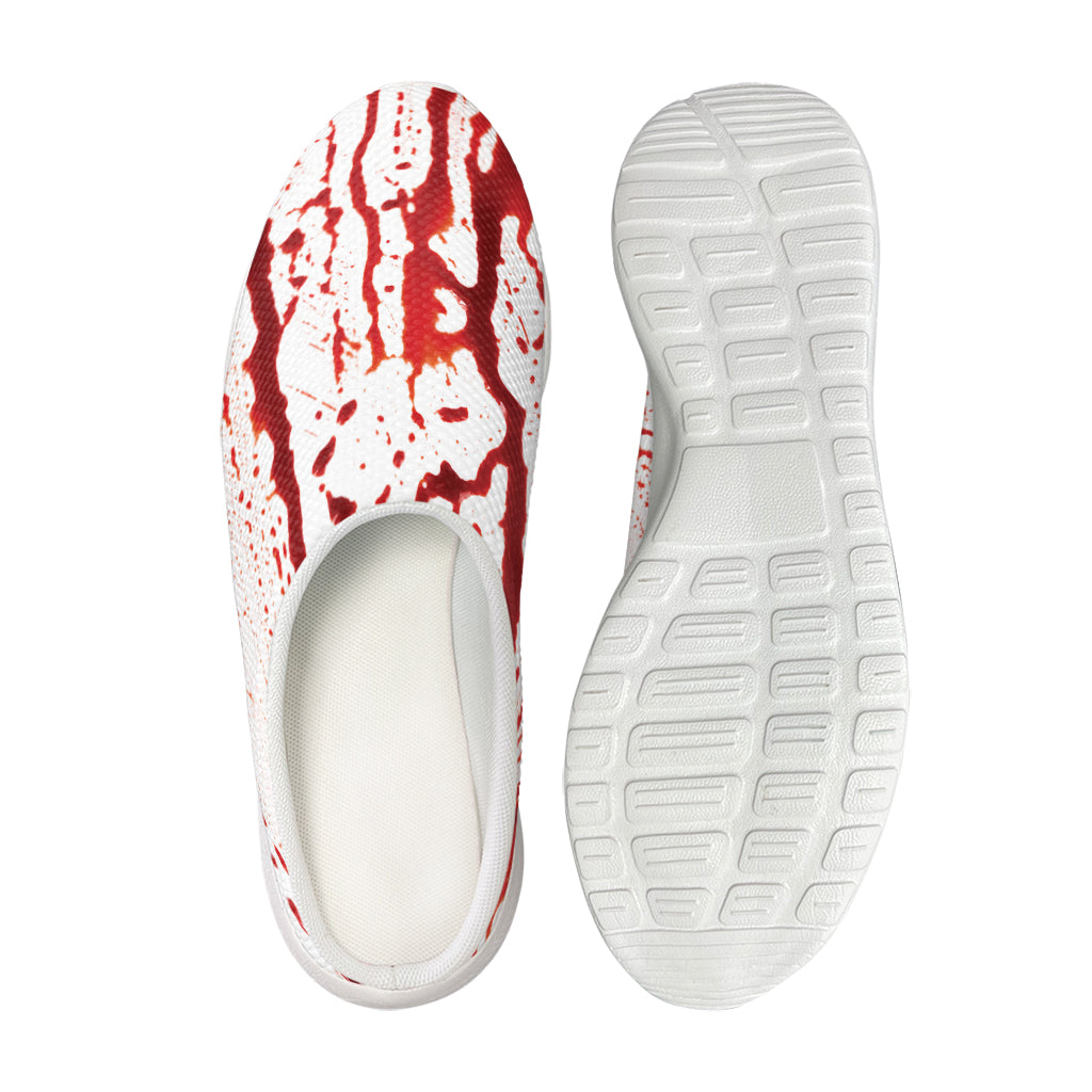Dripping Blood Print Mesh Casual Shoes