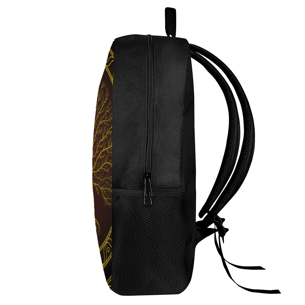Druidic Yggdrasil Tree Print 17 Inch Backpack