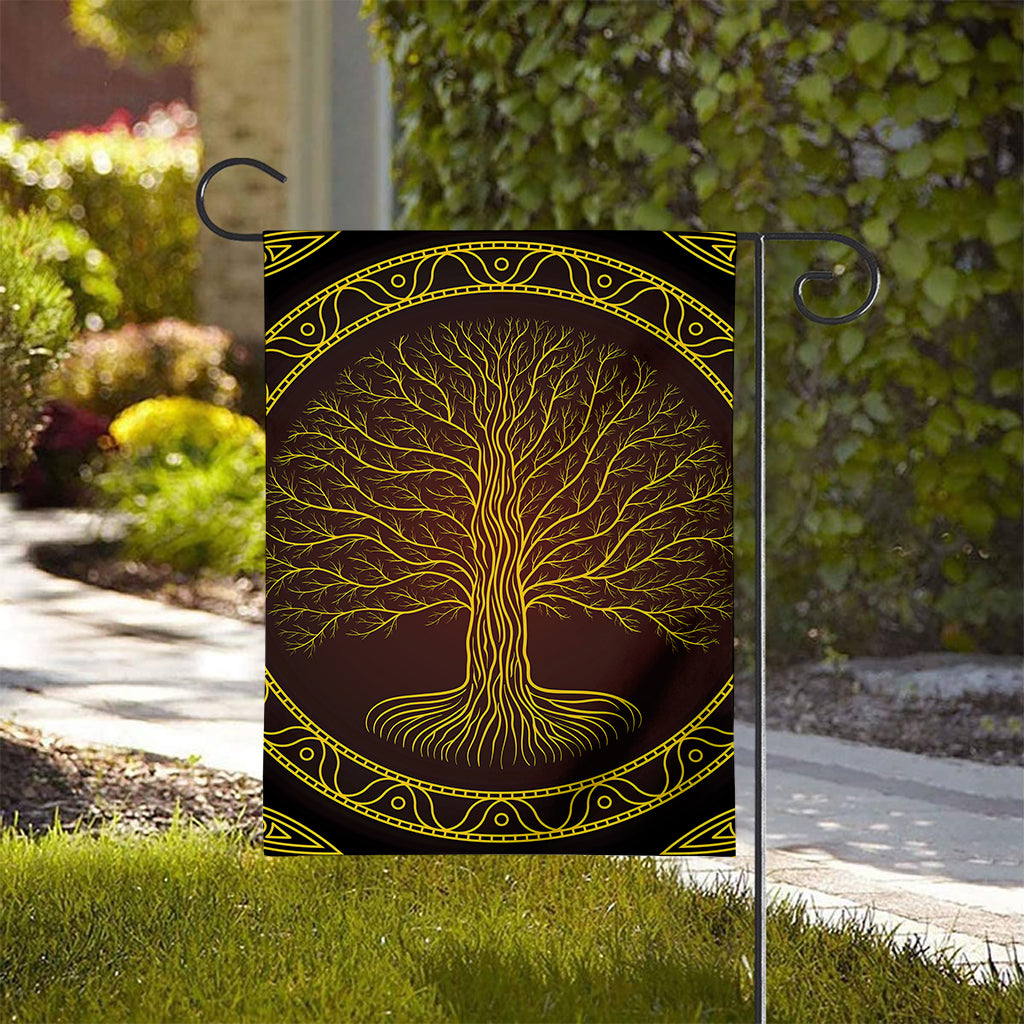 Druidic Yggdrasil Tree Print House Flag