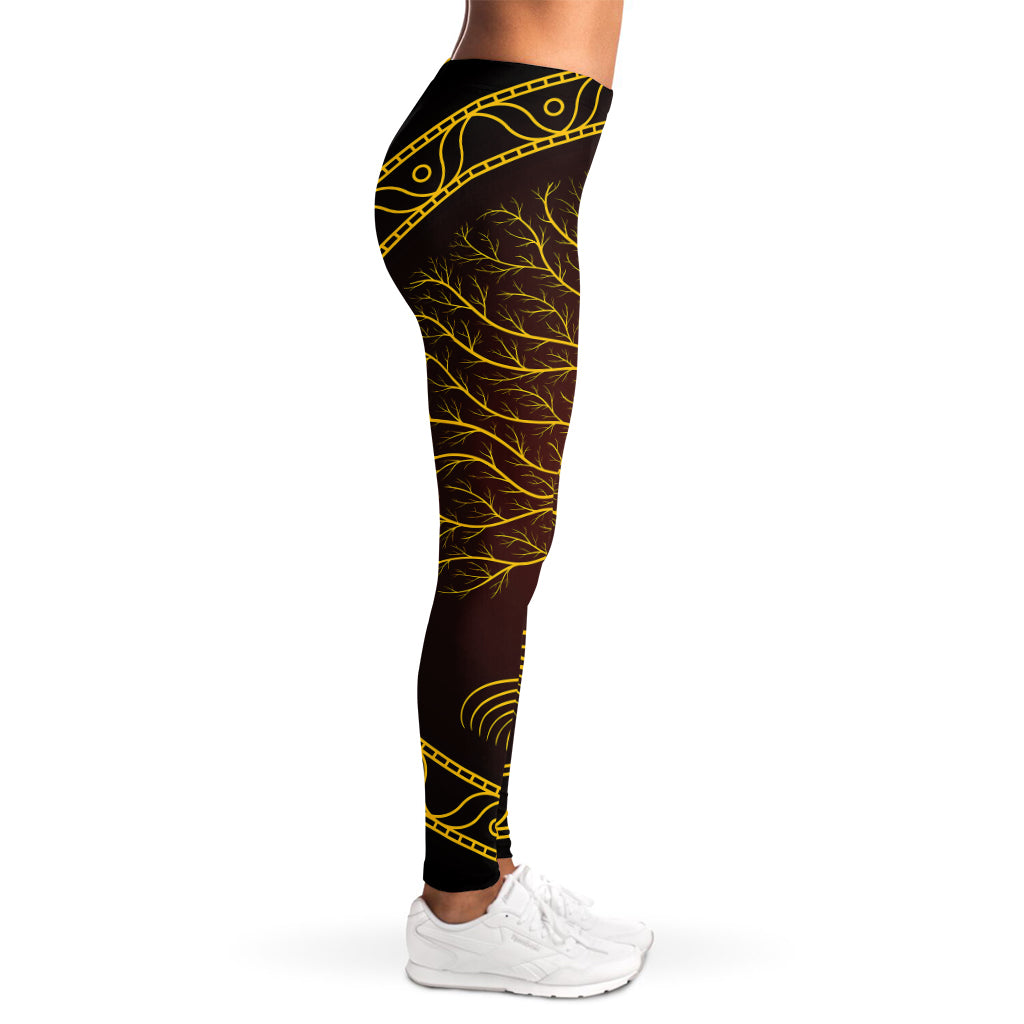 Druidic Yggdrasil Tree Print Women's Leggings