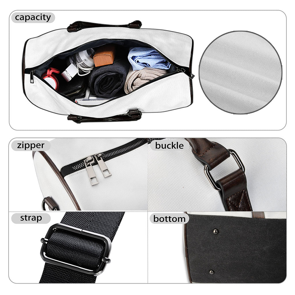 Green And Blue Stewart Tartan Print Duffle Bag