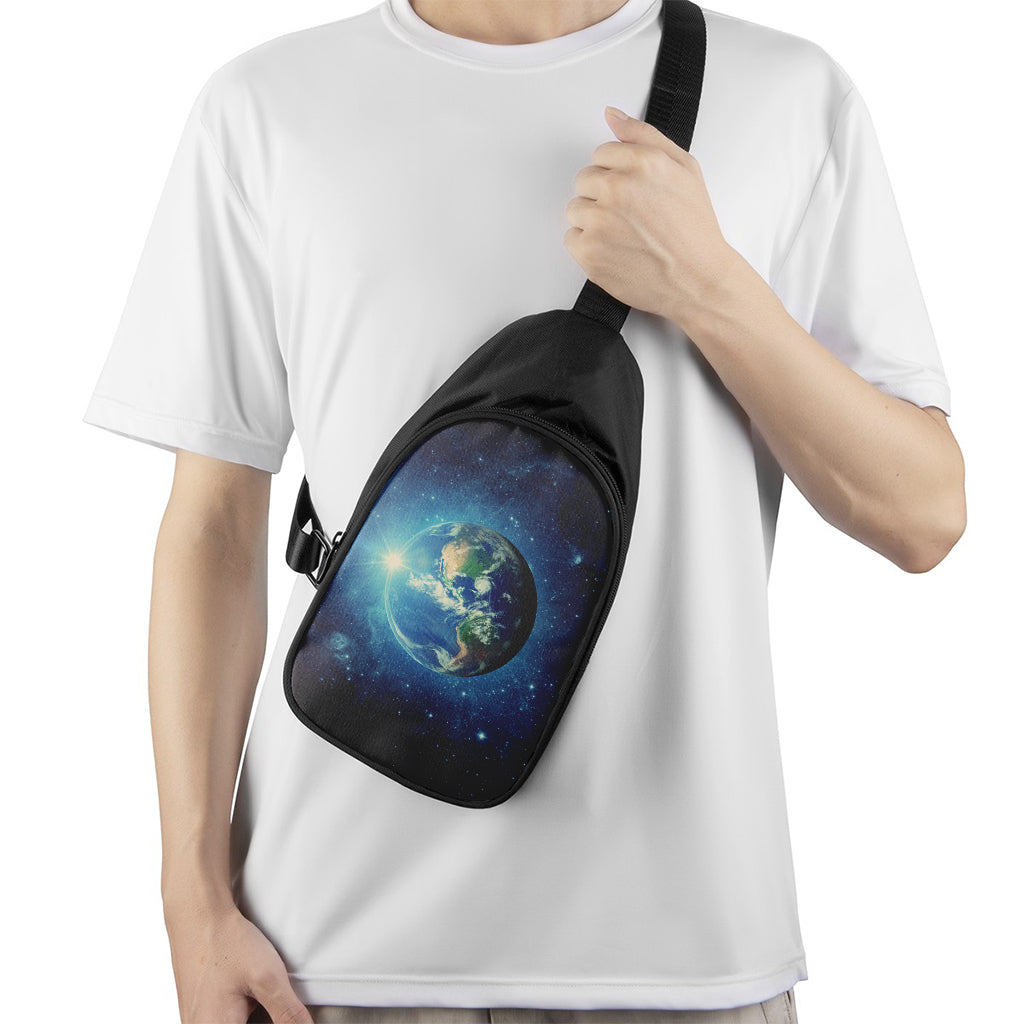 Earth And Space Print Chest Bag