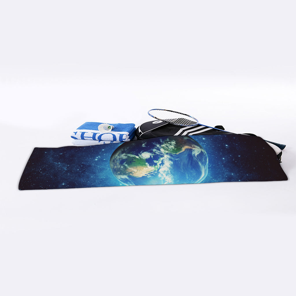 Earth And Space Print Sports Towel