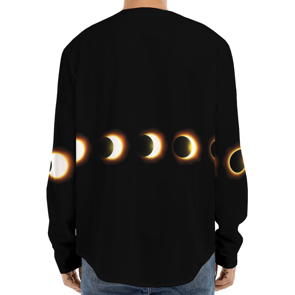 Eclipse Phases Print Long Sleeve Baseball Jersey