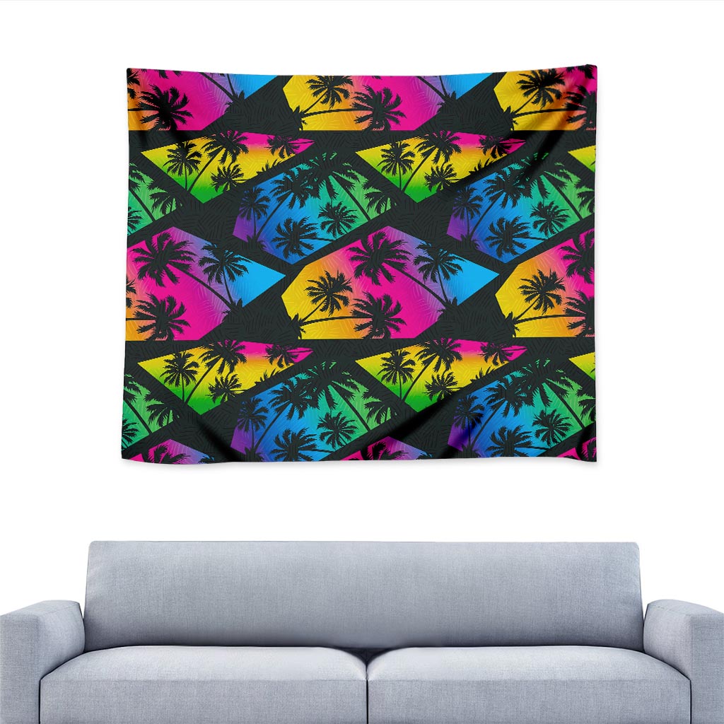 EDM Beach Palm Tree Pattern Print Tapestry