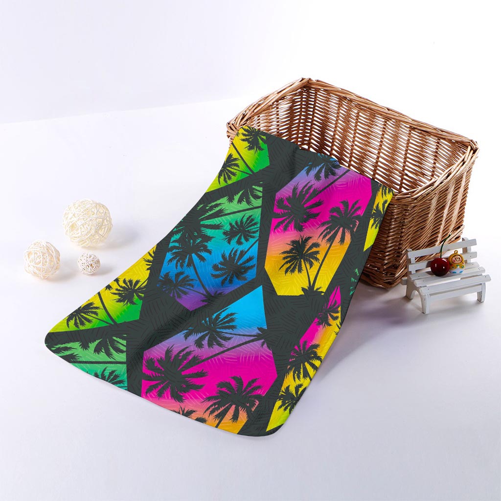 EDM Beach Palm Tree Pattern Print Towel