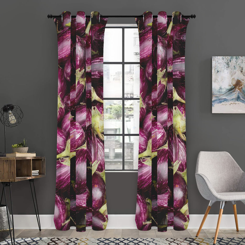 Polyester Backdrop Drape Curtain Panel - (Eggplant main image 1