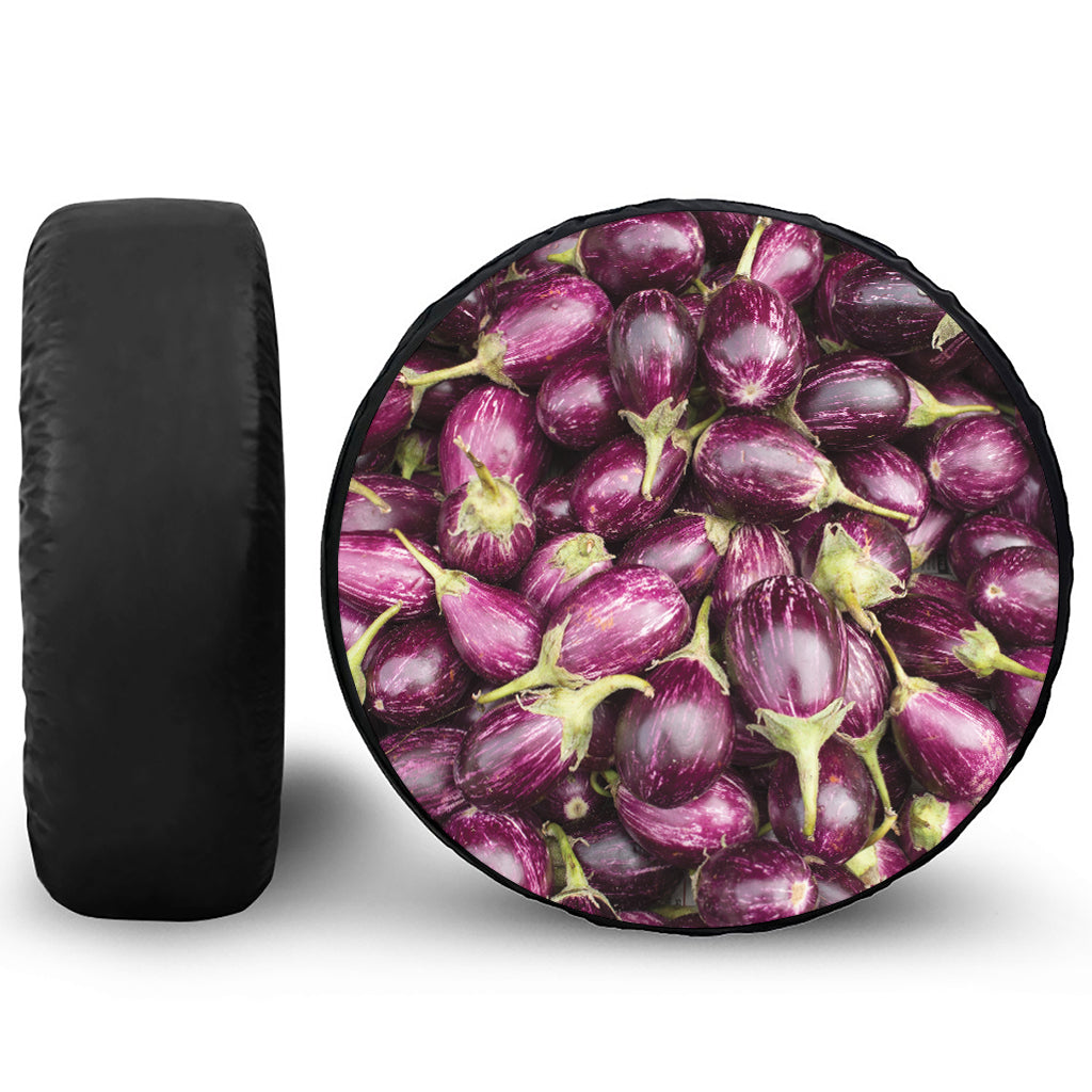 Eggplant Print Tire Cover