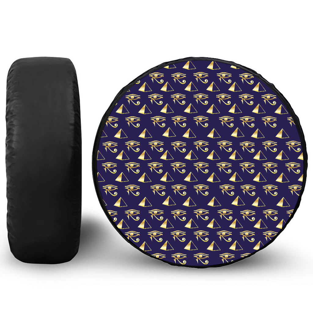 Egypt Eye Of Horus Pattern Print Leather Spare Tire Cover