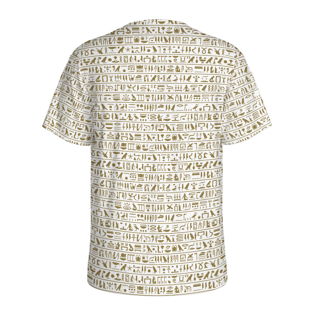 Egypt Hieroglyphs Pattern Print Men's Sports T-Shirt