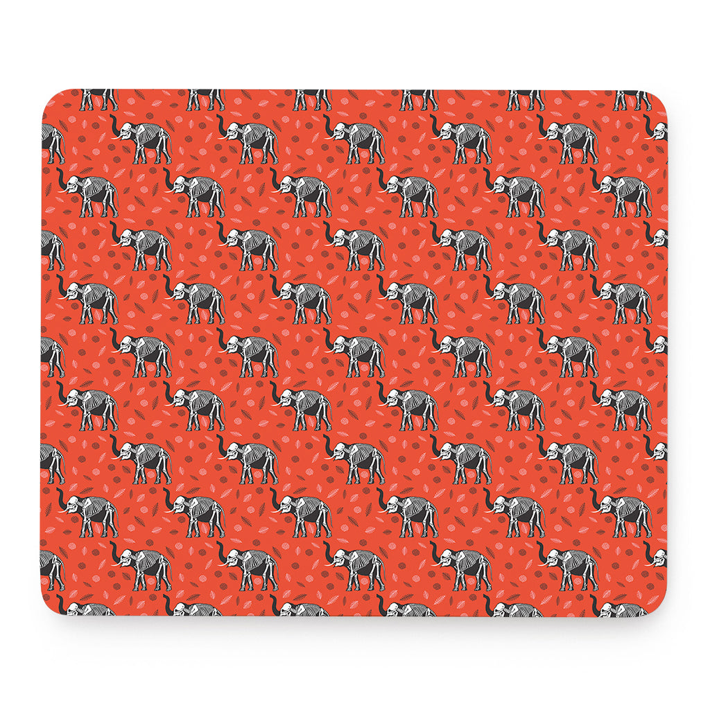 Elephant Skeleton X-Ray Pattern Print Mouse Pad