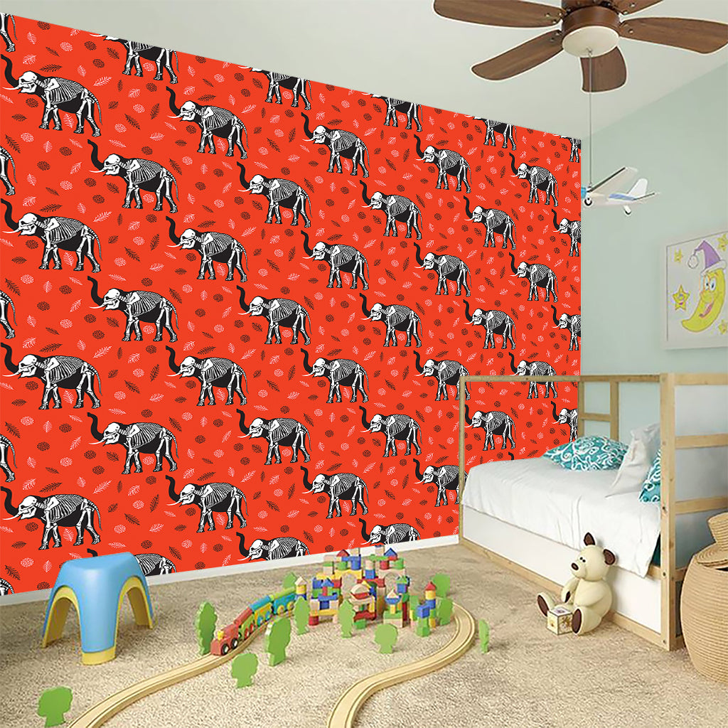 Elephant Skeleton X-Ray Pattern Print Wall Sticker