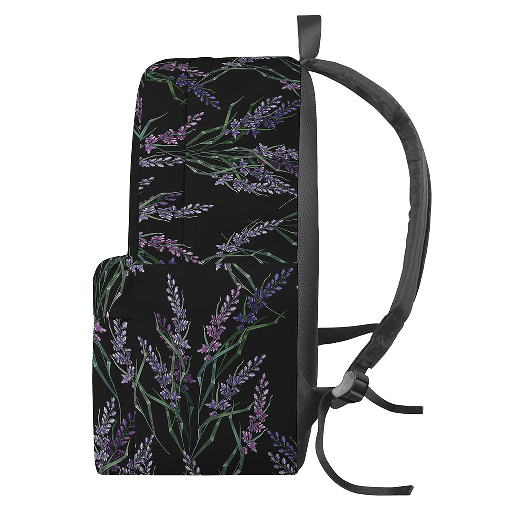 Embroidery Lavender Pattern Print Backpack