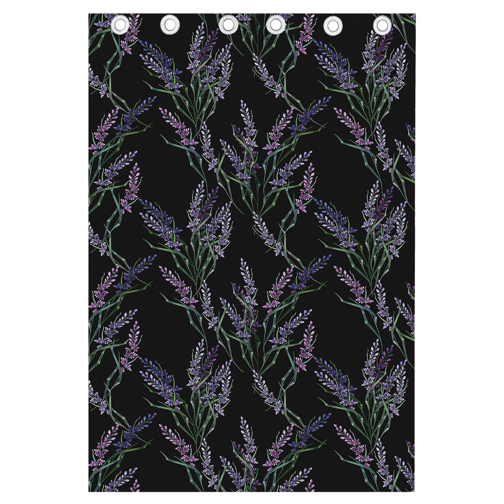Embroidery Lavender Pattern Print Curtain