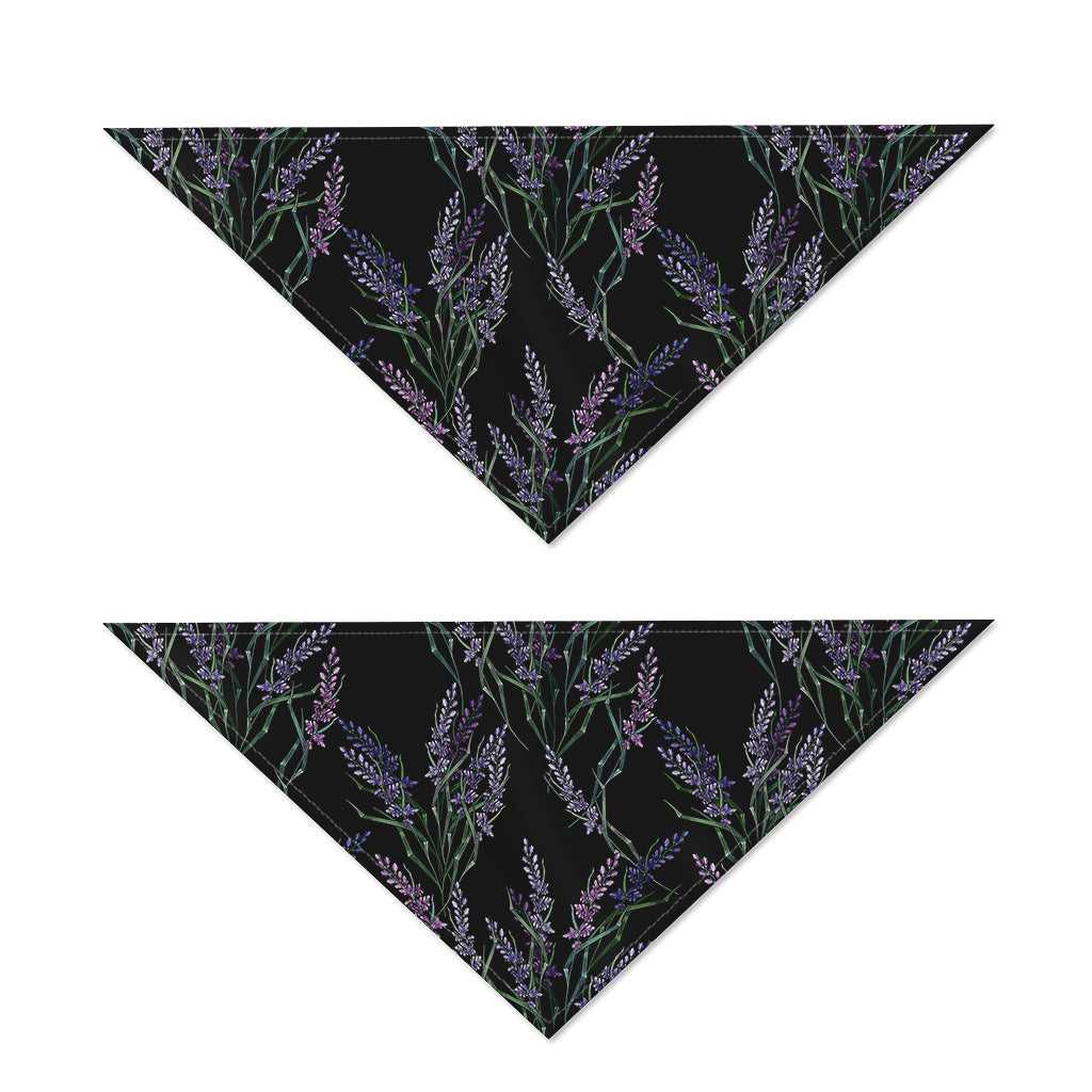 Embroidery Lavender Pattern Print Dog Bandana